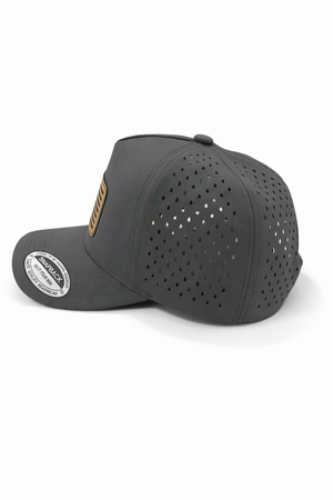 Baseball Stitching Snapback Hat (Grey - Curved Bill)