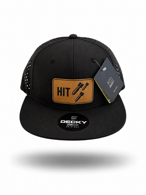 Baseball Hit Bombs Snapback Hat (Black - Flat Bill)