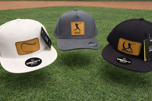 Baseball Moonshot Snapback Hat (Black - Flat Bill)