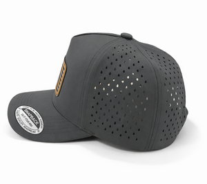 Baseball Flag Snapback Hat (Grey - Curved Bill)